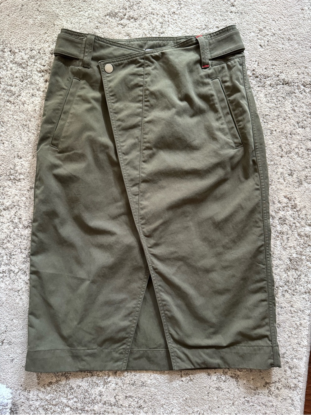 VB & GAP Olive Green Midi Pencil Skirt - Women. Size 6